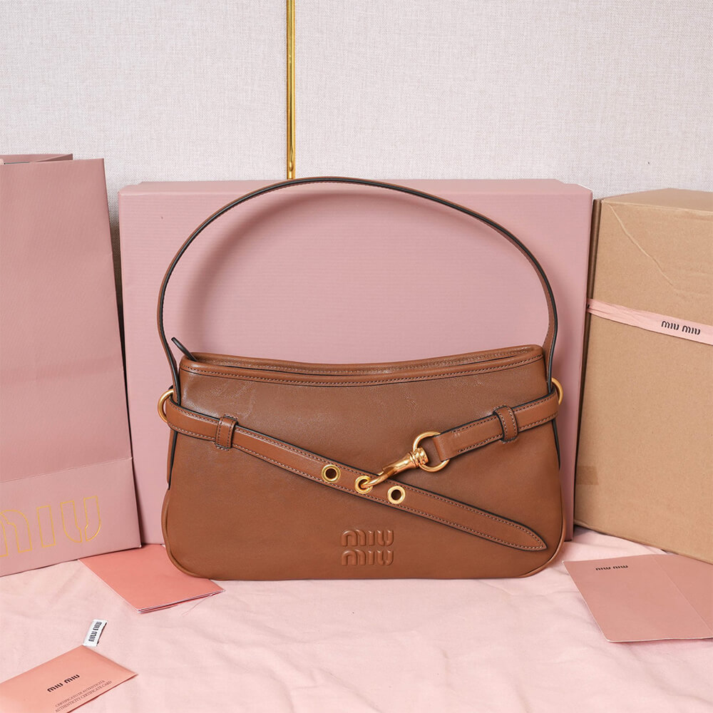 MIUMIU Regular Aventure nappa leather bag(HIGH-END GRADE)